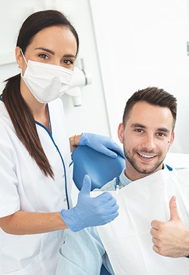 Patient in Shelby smiling after dental checkup
